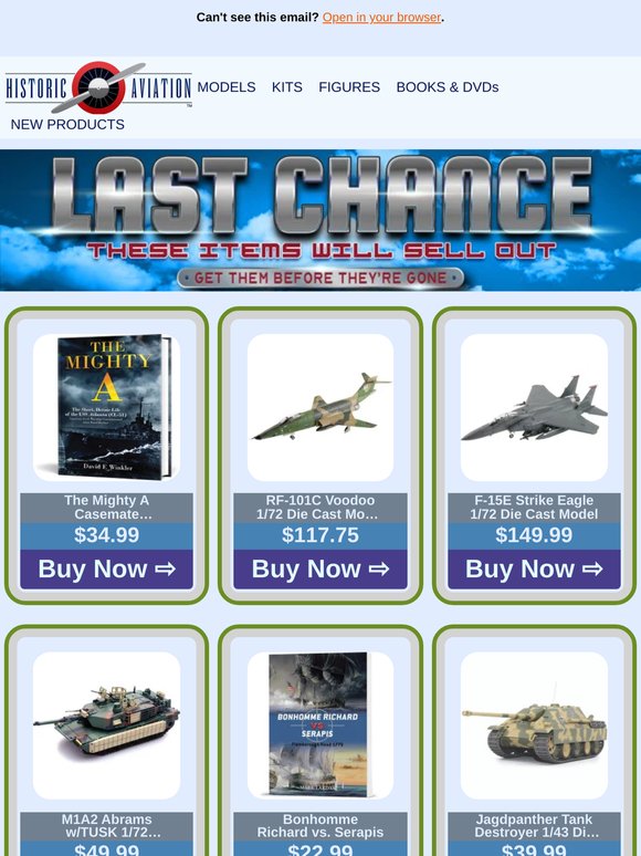 Last Chance Items - only a few left