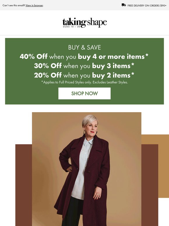 Give Your Wardrobe a Lift - New Coats & Jackets Up to 40% Off