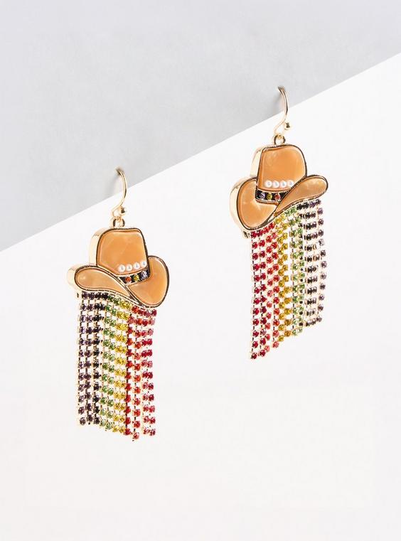 Pride Rainbow Cowboy Earring