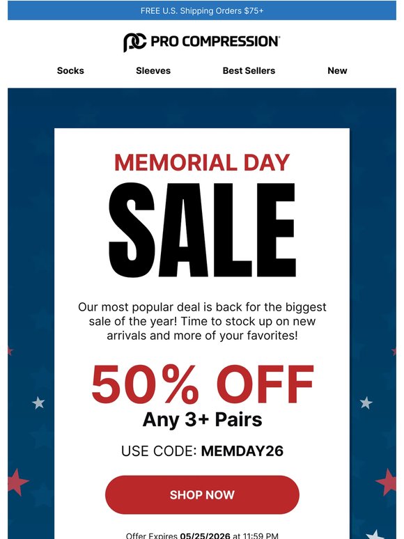 Our BIGGEST Memorial Day Sale starts NOW 🎉