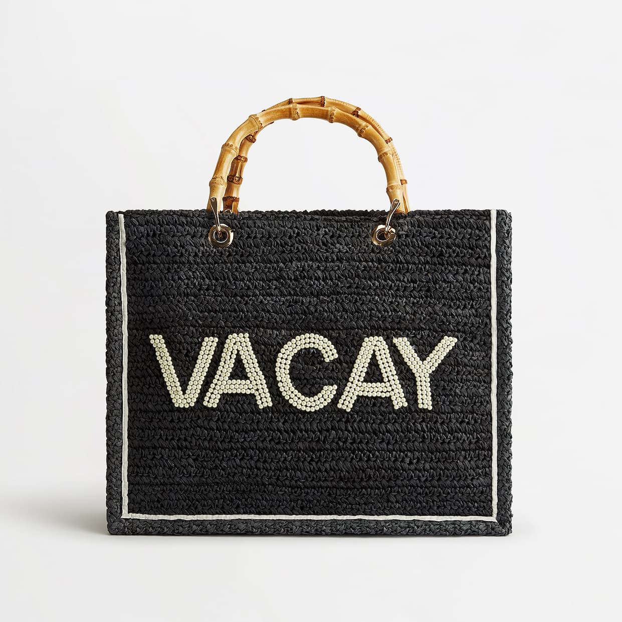 Raffia Tote Navy