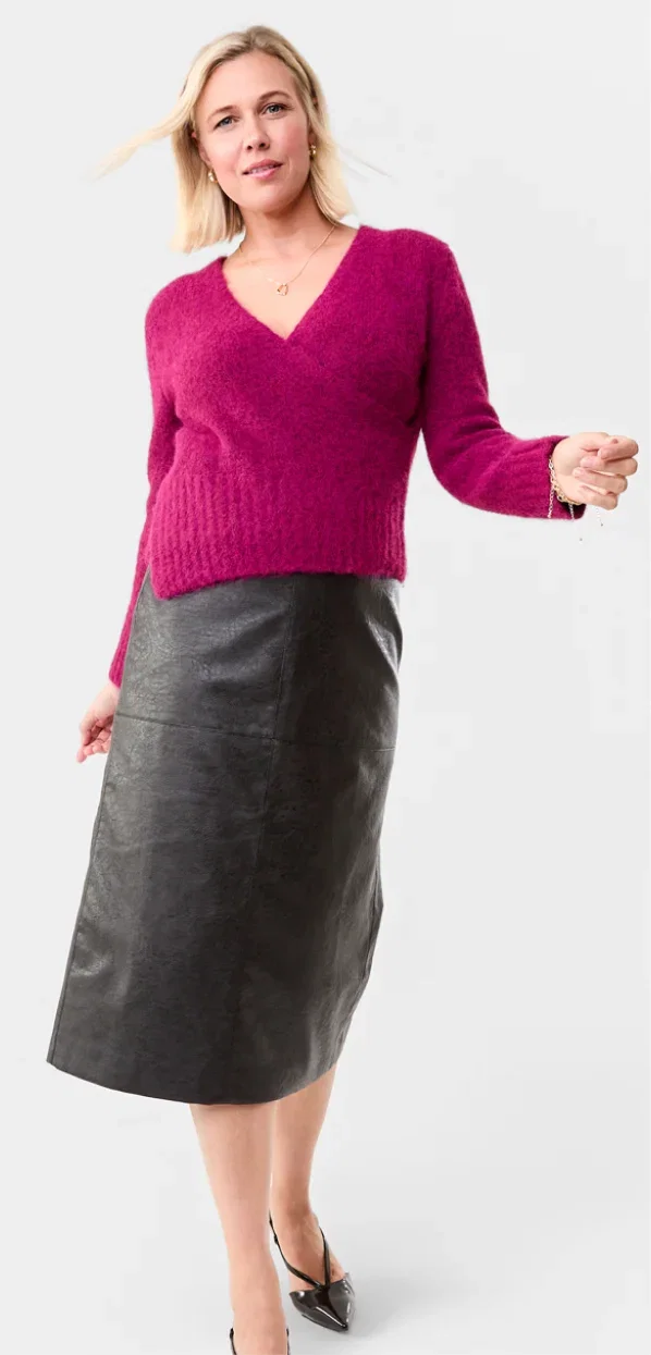PU pencil skirt. Sizes: 6-20. $28.