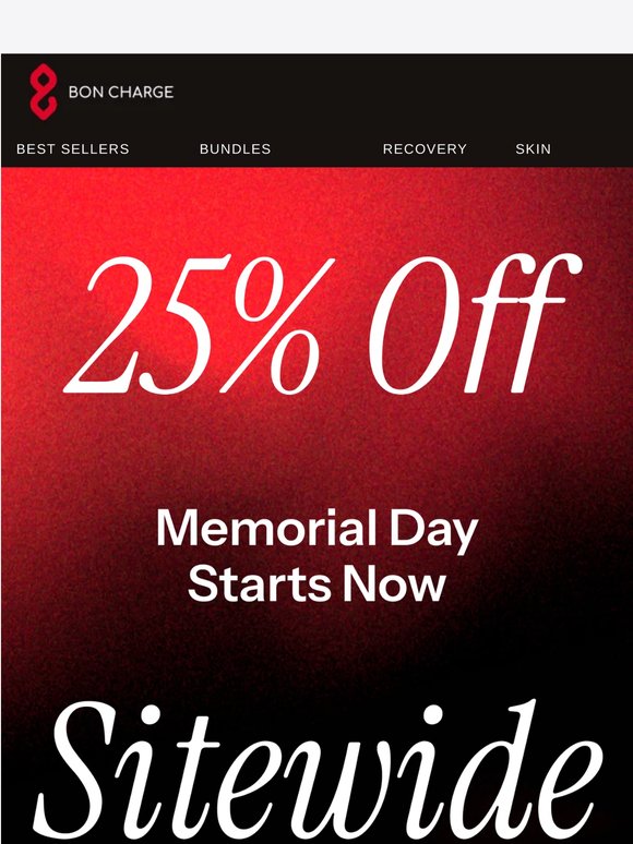 The 25% off Memorial Day Sale is LIVE
