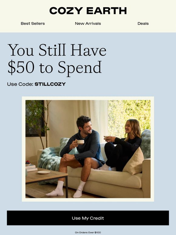 Last Chance At Your $50 Credit