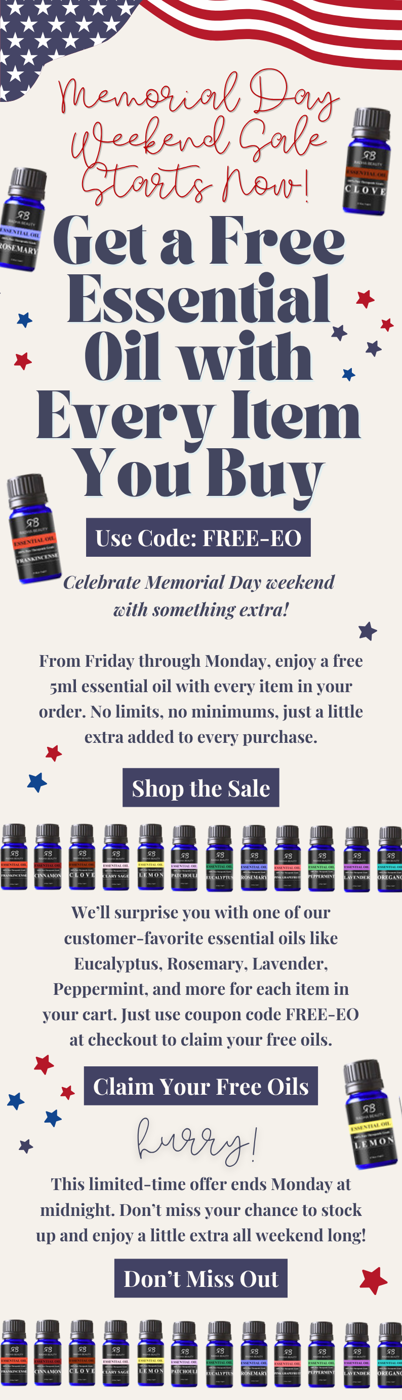 Get a Free Essential Oil with Every Item You Buy