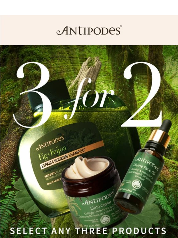 Discover haircare with 3 for 2