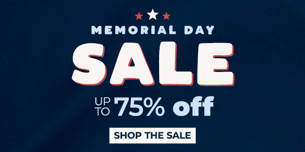 Memorial Day Sale - up to 75% off