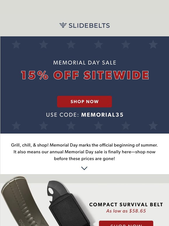 SALE ON NOW 🇺🇸 Take up to 35% off EVERYTHING 😎