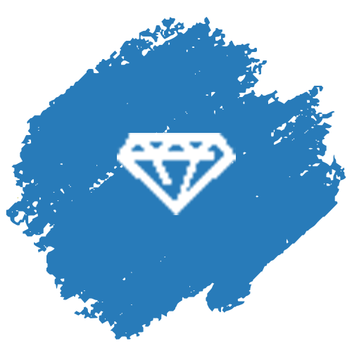 Icon Diamant auf blauem Grund