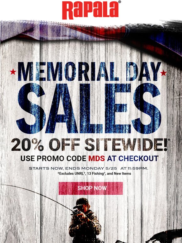 Memorial Day Sale! 20% Off Site Wide
