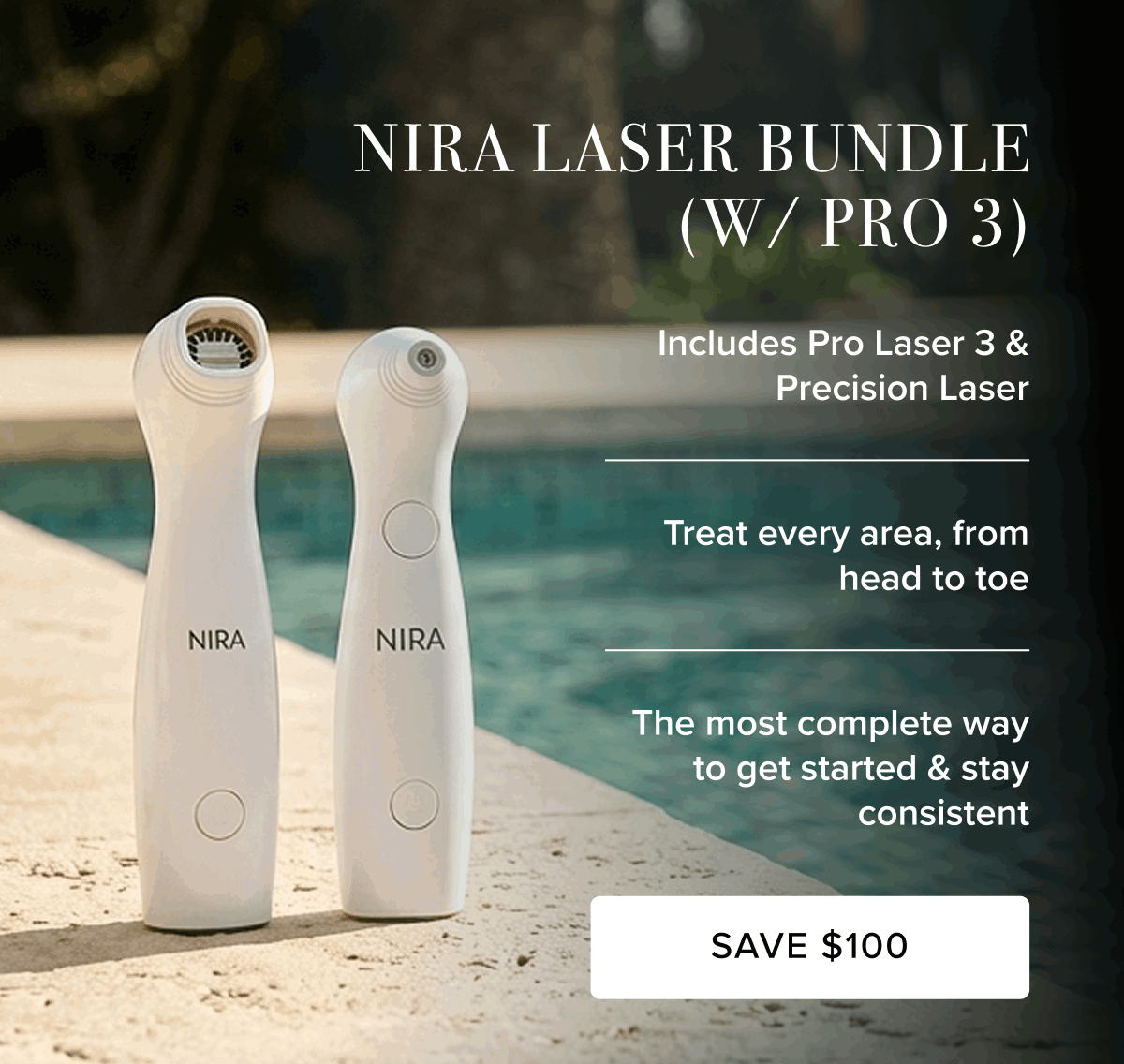NIRA Laser Bundle (w/ Pro 3) | Includes Pro Laser 3 & Precision Laser | Treat every area, from head to toe | The most complete way to get started & stay consistent | Save $100