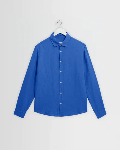 Dartford - French Blue Washed Linen Shirt