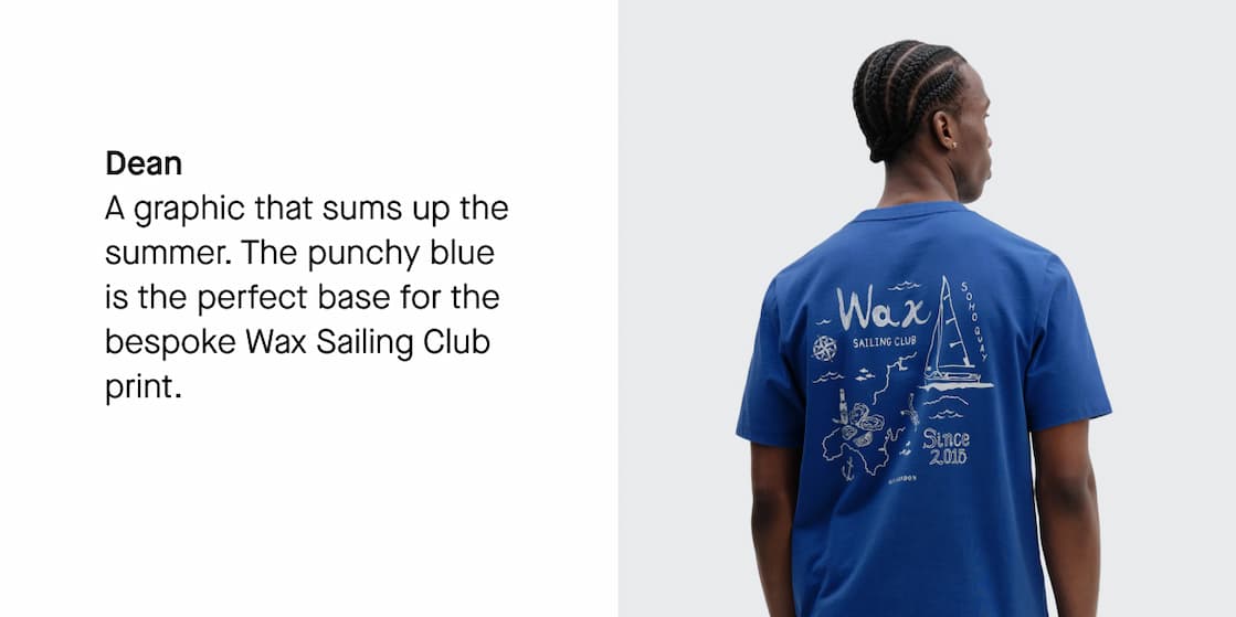 Dean - Blue And Ecru Sailing Map Print T-Shirt