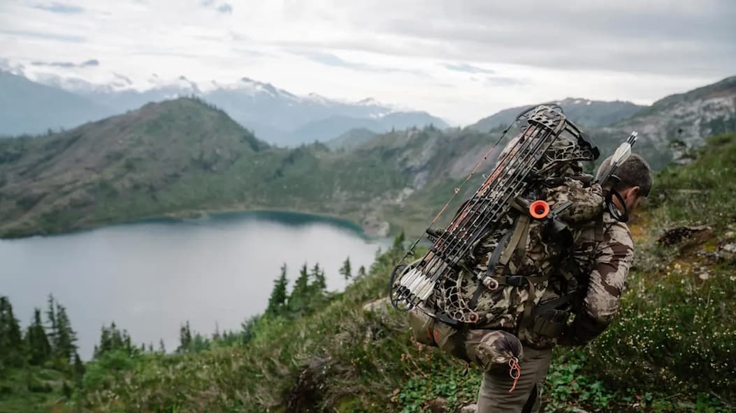 hiker in mountains