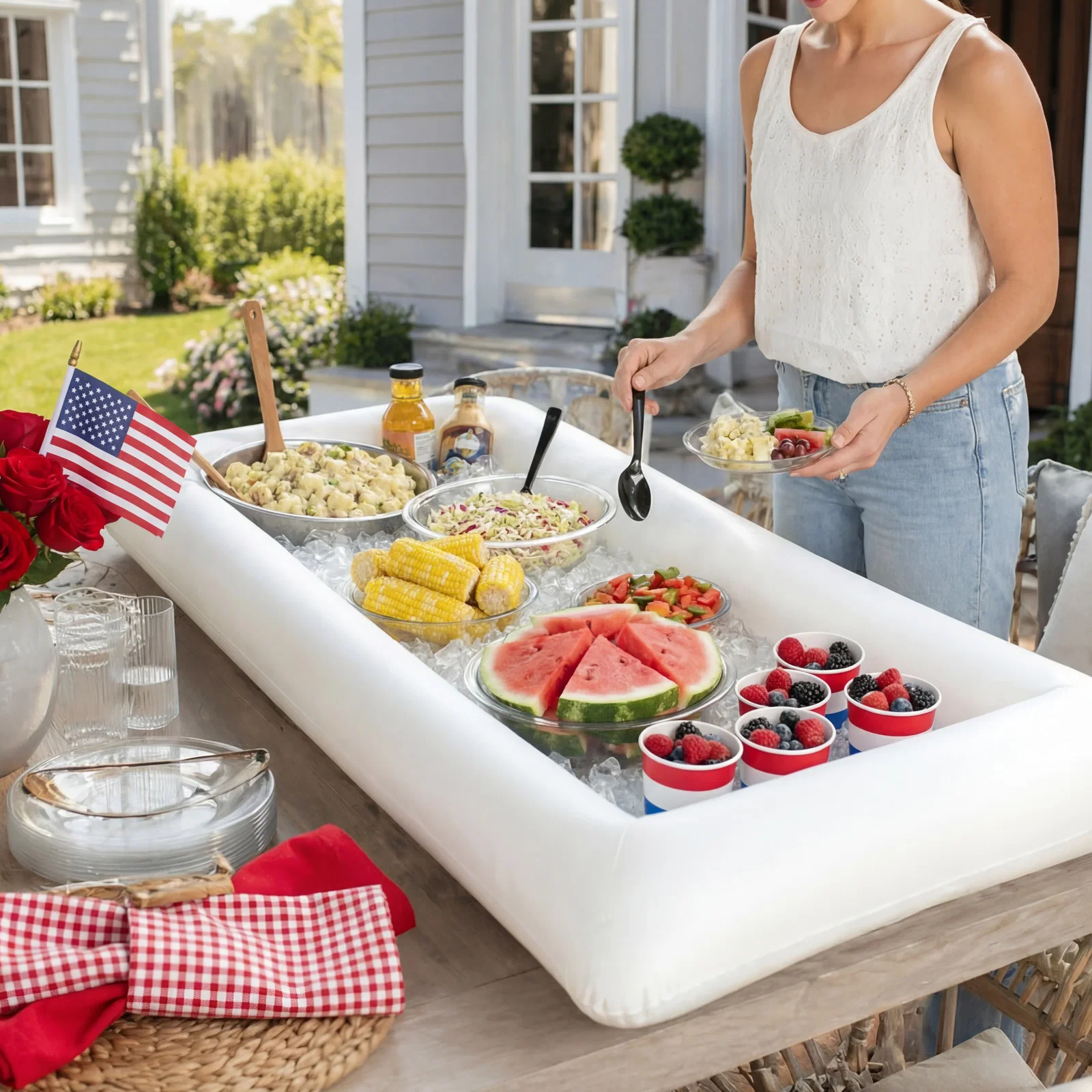 Image of Inflatable Buffet Cooler - Party, BBQ, Outdoor