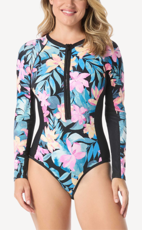 Wild Calypso Ribbed Sculpt UPF 50 Long Sleeve Paddle Suit