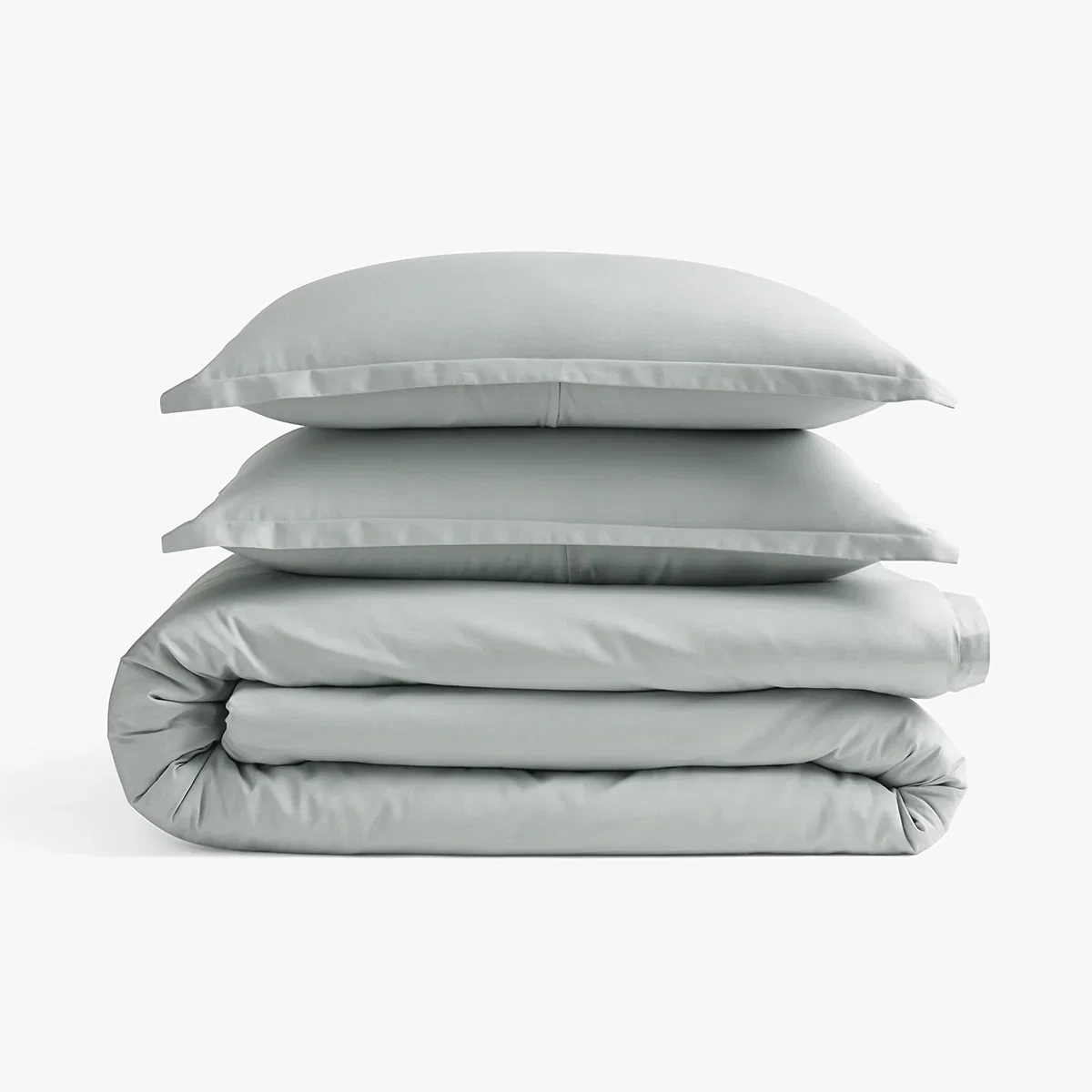 Organic Sateen Duvet Set - Green Mist