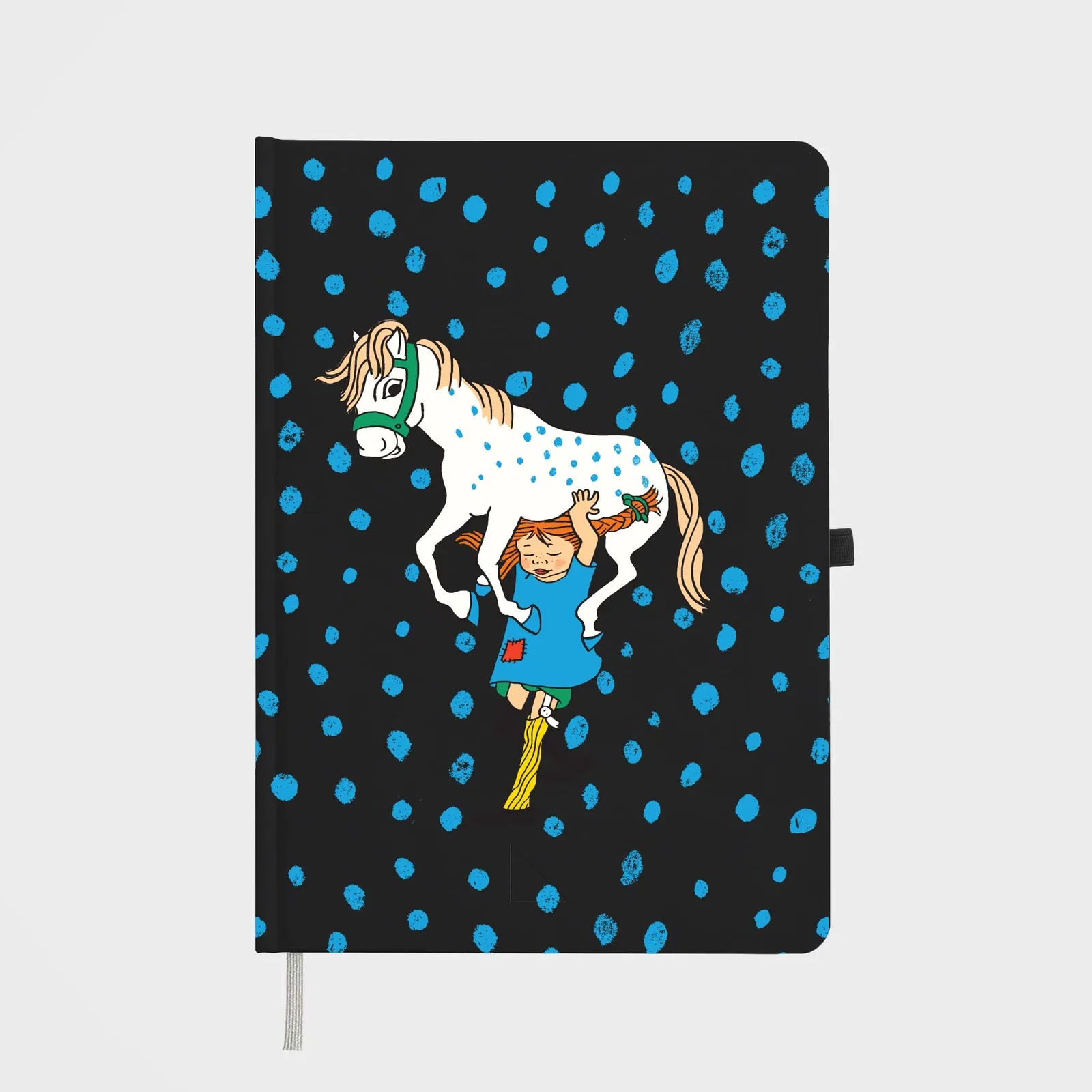 Image of Pippi - Carrying Horse - Stone paper notebook - A5 Hardcover