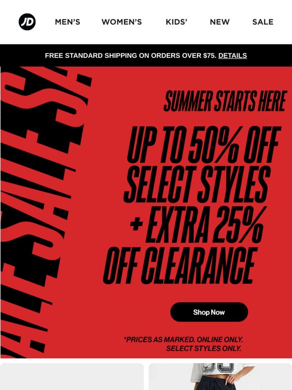 UP TO 50% OFF + Extra 25% Off Clearance ☀️