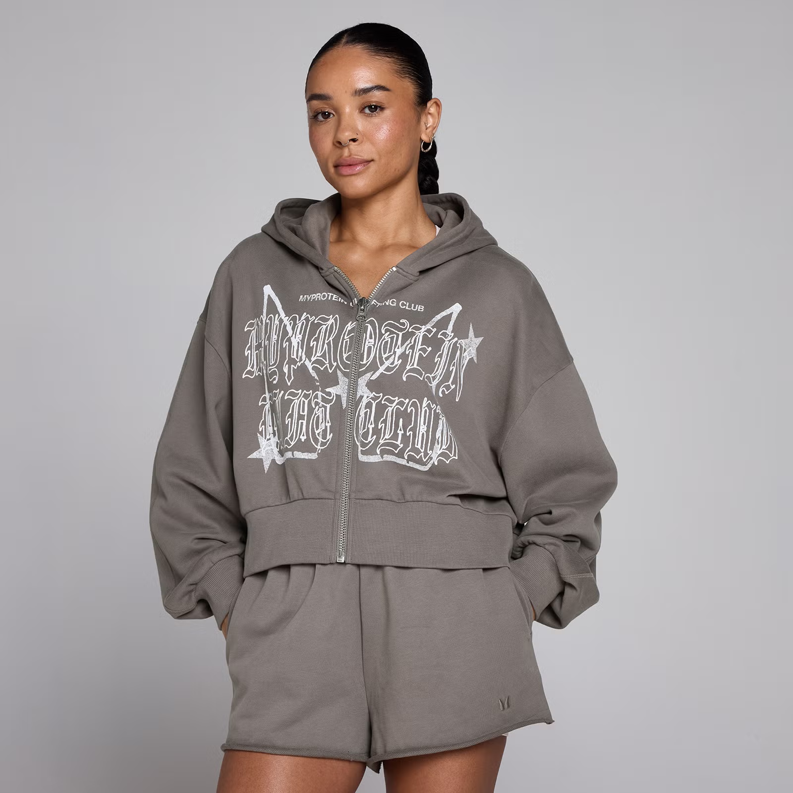 MP Dames Lift Grafische Lifestyle Hoodie met Rits