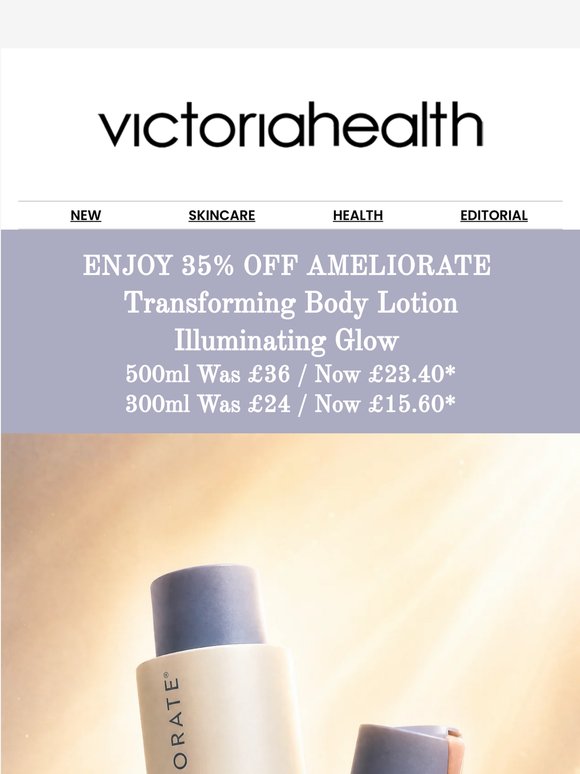 Enjoy 35% OFF* Ameliorate Transforming Body Lotion Illuminating Glow