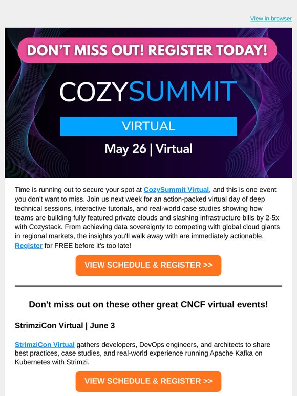 Register for CozySummit Virtual 2026 Before It's Too Late