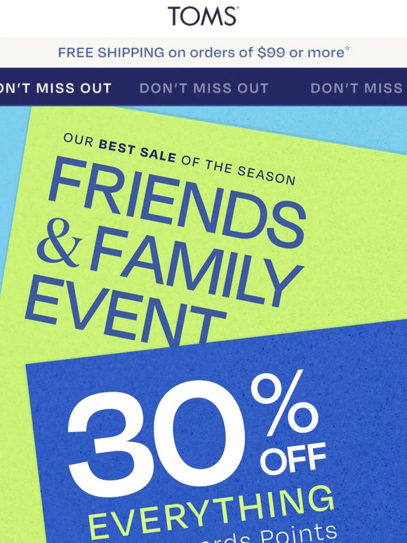 About That 30% Off Everything + 2X Points