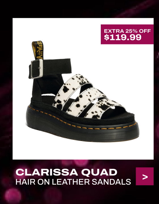 Clarissa Quad Three Strap Hair On Leather Sandals