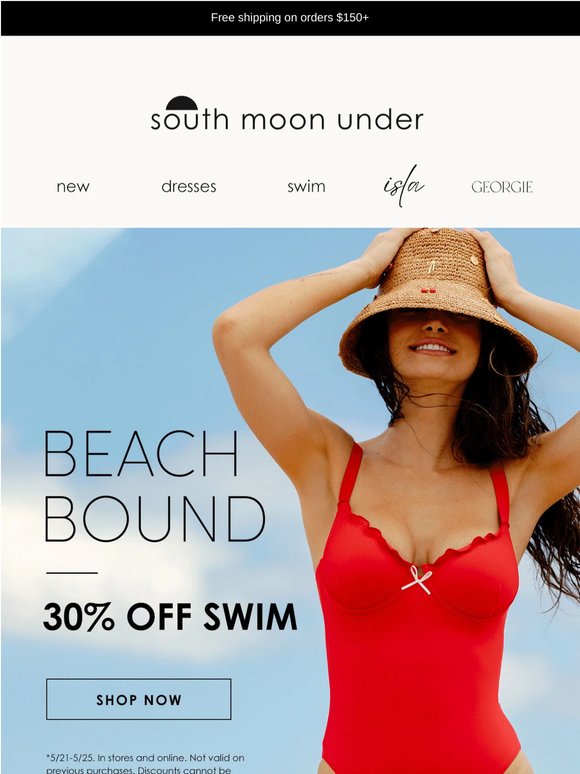30% Off Swim + Levi’s® Shorts ☀️