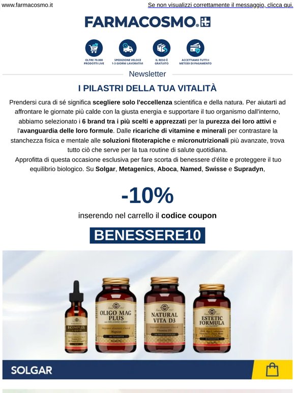 💎 -10% su 6 Top Brand del benessere