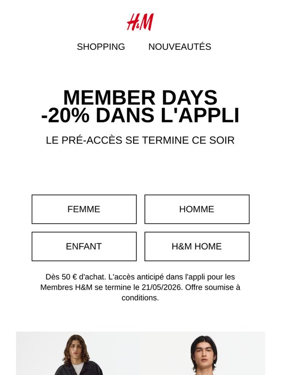 -20% en pré-accès dans l'appli