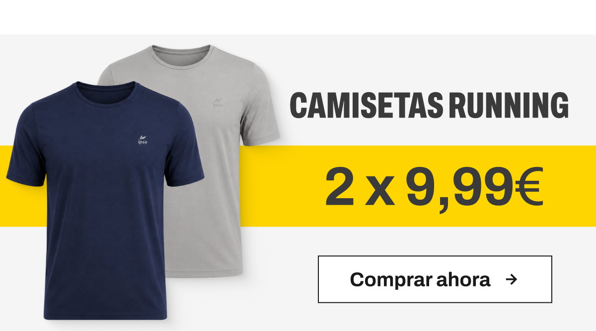 Camisetas running 2 x 9,99€ botón comprar ahora