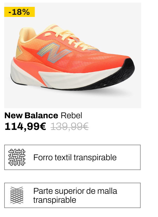Zapatillas de running New Balance Rebel