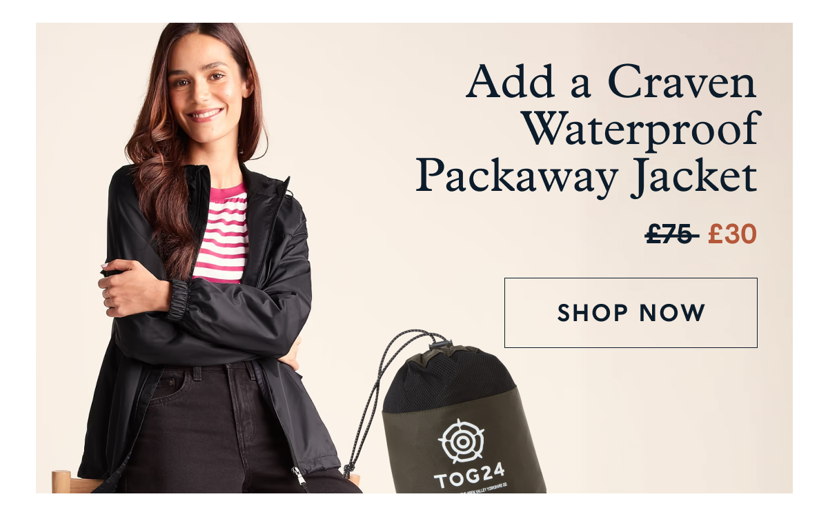Craven Womens Waterproof Packaway Jacket - Black