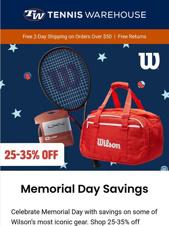 Wilson Memorial Day Sale!