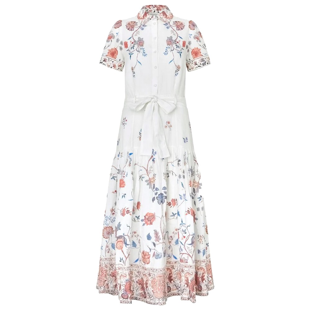 Image of Lunadea Linen Dress - Grand Chintz Cream