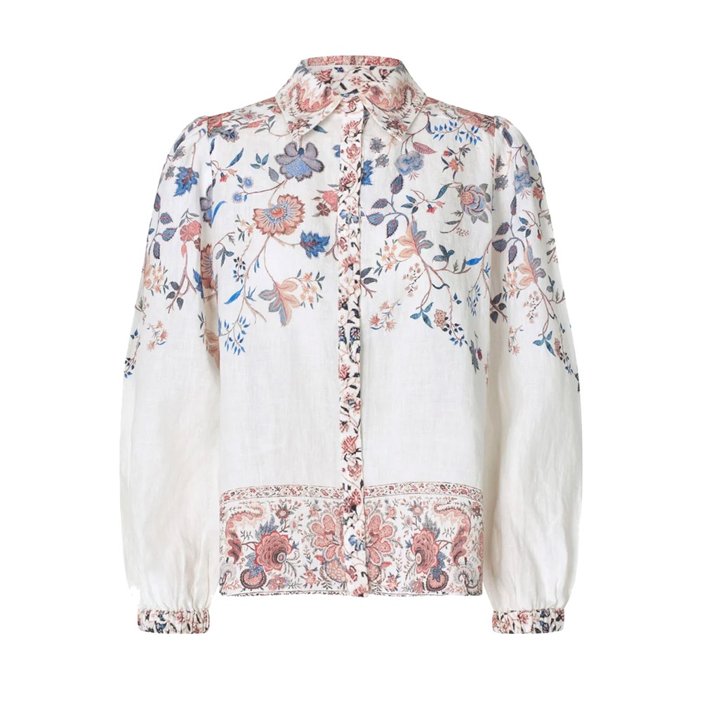 Image of Siomadea Linen Blouse - Grand Chintz Cream