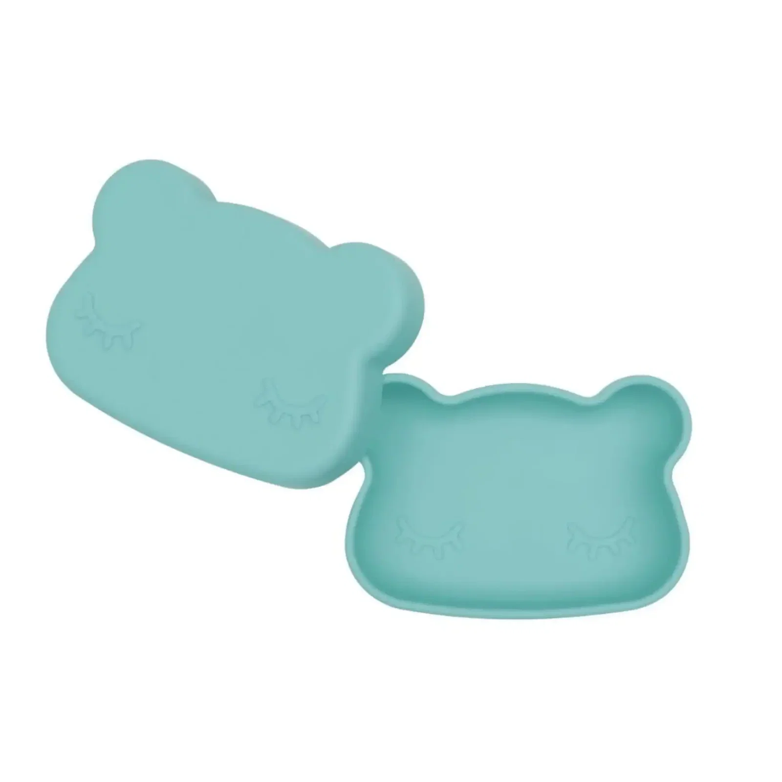 We Might Be Tiny Bear Snackie - Pistachio Made from non toxic, food grade silicone Non slip and dishwasher safe 3 in 1 storage, snack bowl and plate! ...