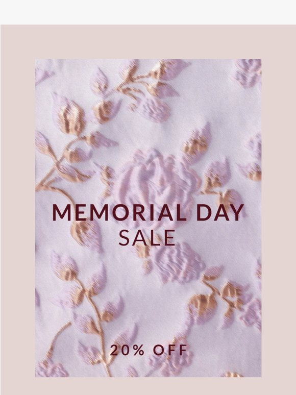 MEMORIAL DAY SALE
