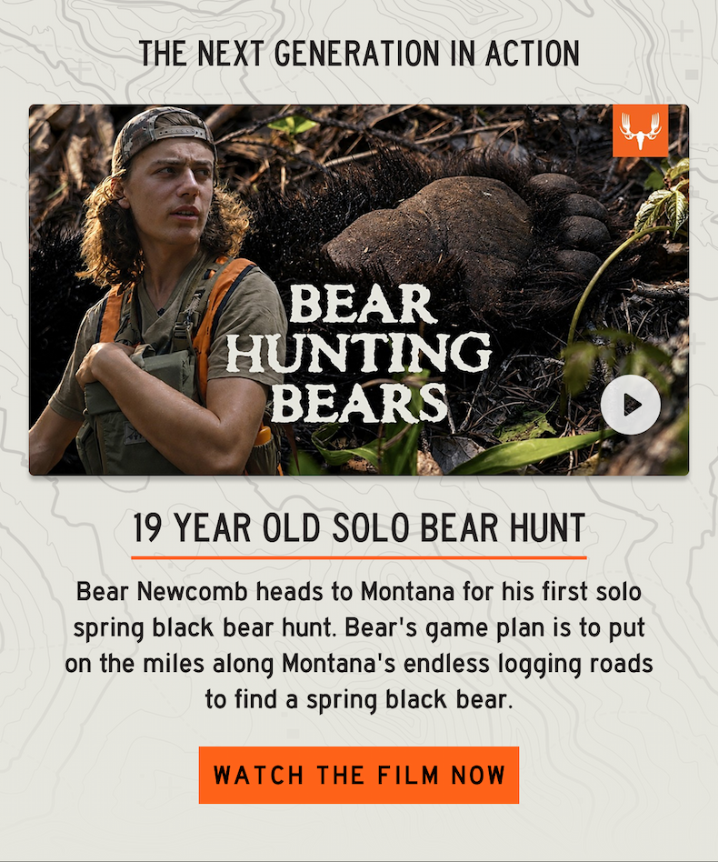 Watch: Bear Newcomb heads to Montana for his first solo spring bear hunt.