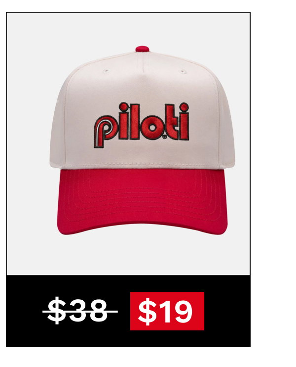 Vintage Piloti Hat Natural/Red