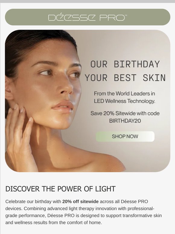 Our Birthday. Our Gift to Your Skin.
