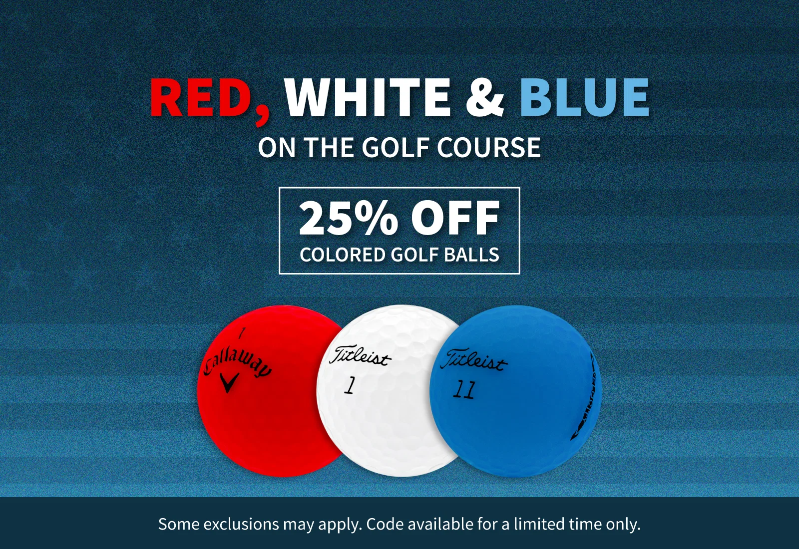  RED, WHITE & BLUE ON THE GOLF COURSE