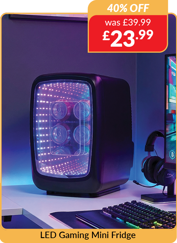 LED Gaming mini fridge. 40% off - was £39.99 now £23.99