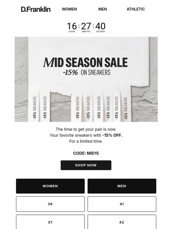 Mid Season | -15% OFF on sneakers