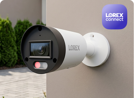 Connect U3 4K PoE Bullet Camera with Red & Blue Deterrence Lights