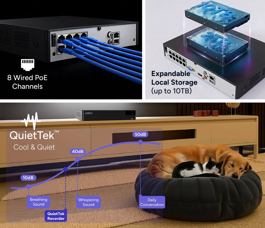Lorex Connect UA 4K 8-Channel PoE Network Video Recorder