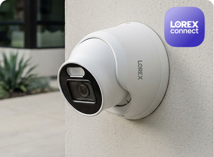 Connect U3 4K PoE Turret Camera with Red & Blue Deterrence Lights