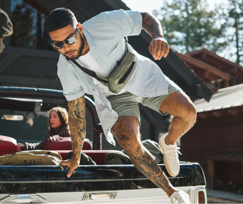A long weekend, earned. | 25% off select shorts and short sleeve tops thorugh Monday night.