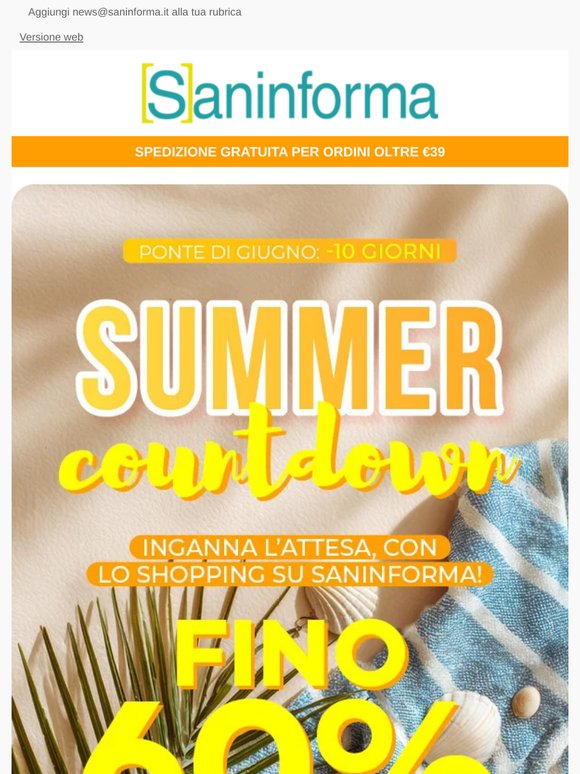 Vacanze: mai così vicine! ✈ Solari fino -60% + Extra sconto + Consegna garantita
